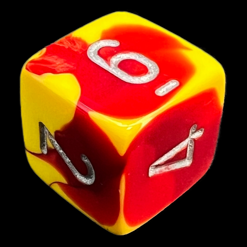 Chessex Gemini Red & Yellow D6 Dice