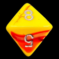 Chessex Gemini Red & Yellow D8 Dice
