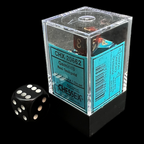 Chessex Gemini Red & Teal MINI-HEDRAL 7 Dice Polyset with Dice Cube