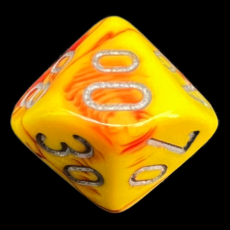 Chessex Gemini Red & Yellow Percentile Dice