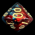 Chessex Gemini Red & Teal Percentile Dice