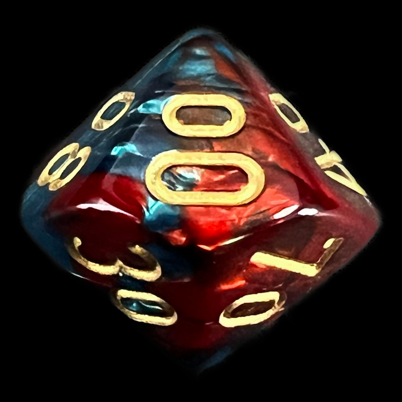 Chessex Gemini Red & Teal Percentile Dice