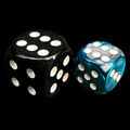 Chessex Gemini Steel & Teal 12mm D6 Spot Dice