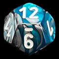 Chessex Gemini Steel & Teal D12 Dice