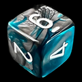 Chessex Gemini Steel & Teal D6 Dice