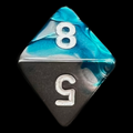 Chessex Gemini Steel & Teal D8 Dice