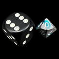 Chessex Gemini Steel & Teal MINI-HEDRAL D10 Dice
