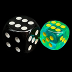 Chessex Gemini Translucent Green & Teal 36 x D6 Dice Set