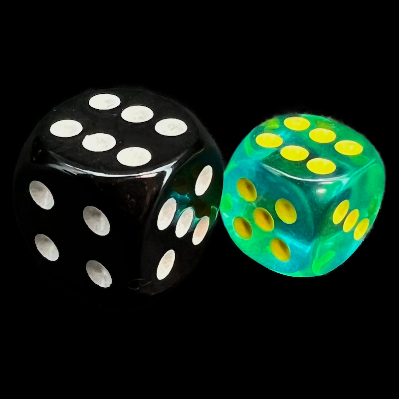 Chessex Gemini Translucent Green & Teal 36 x D6 Dice Set