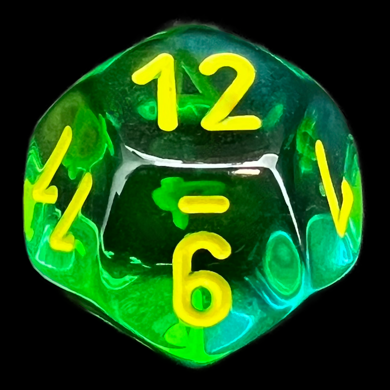 Chessex Gemini Translucent Green & Teal D12 Dice