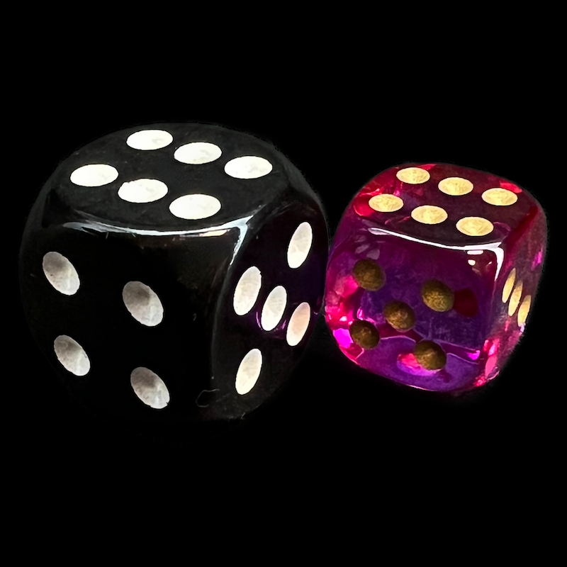 Chessex Gemini Translucent Red & Violet 36 x D6 Dice Set