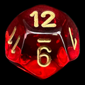 Chessex Gemini Translucent Red & Violet D12 Dice