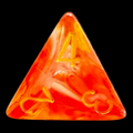 Chessex Ghostly Glow Orange D4 Dice - Discontinued