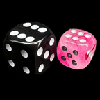 Chessex Ghostly Glow Pink & Silver 36 x D6 Dice Set