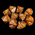 Chessex Glitter Gold & Silver 10 x D10 Dice Set