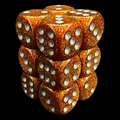 Chessex Glitter Gold & Silver 12 x D6 Dice Set