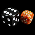 Chessex Glitter Gold & Silver 12mm D6 Spot Dice
