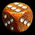 Chessex Glitter Gold & Silver 16mm D6 Spot Dice