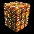 Chessex Glitter Gold & Silver 36 x D6 Dice Set