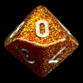 Chessex Glitter Gold & Silver D10 Dice