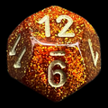 Chessex Glitter Gold & Silver D12 Dice