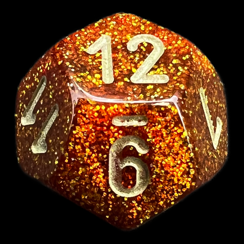 Chessex Glitter Gold & Silver D12 Dice