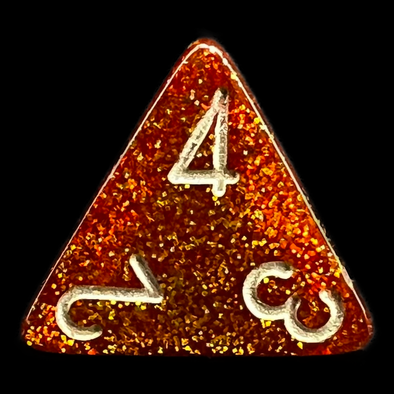 Chessex Glitter Gold & Silver D4 Dice
