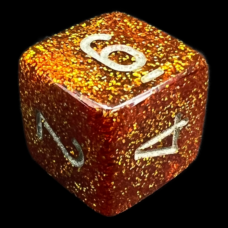 Chessex Glitter Gold & Silver D6 Dice