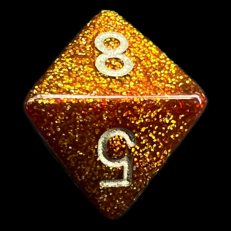Chessex Glitter Gold & Silver D8 Dice