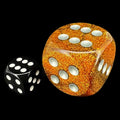 Chessex Glitter Gold & Silver BIG 30mm D6 Spot Dice