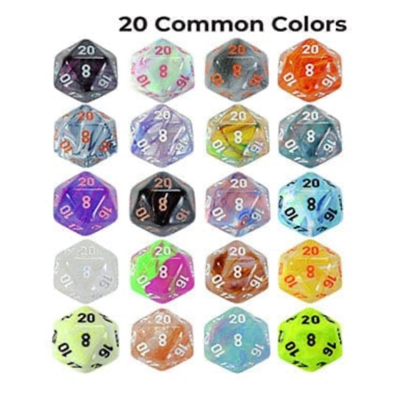 Chessex Dés 27401 – Set De 7 Dés Frosted, Transparent Noir, Pour Jeux De Rôle, Qualité Pro