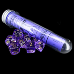 Chessex LAB 7 Translucent Lavender With Gold 7 Dice Polyset + Bonus D6