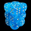 Chessex Luminary Sky Glow & Silver 12 x D6 Dice Set