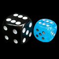 Chessex Luminary Sky Glow & Silver 12mm D6 Spot Dice