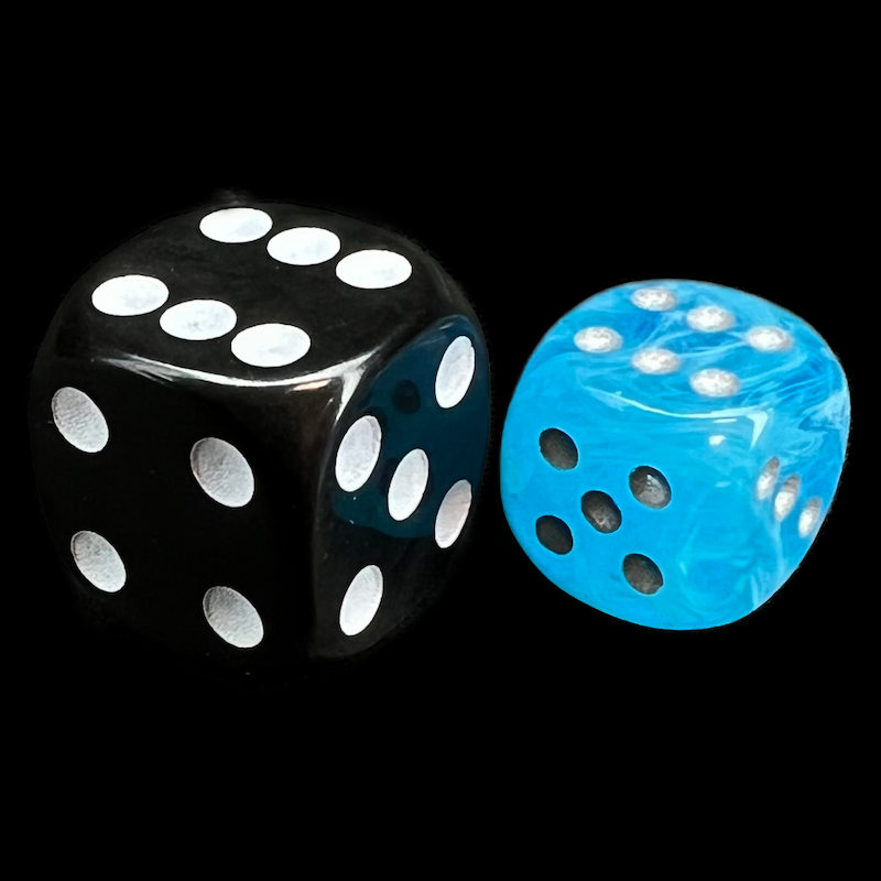 Chessex Luminary Sky Glow & Silver 36 x D6 Dice Set