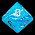 Chessex Luminary Sky Glow & Silver D10 Dice