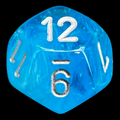 Chessex Luminary Sky Glow & Silver D12 Dice