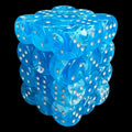 Chessex Luminary Sky Glow & Silver 36 x D6 Dice Set