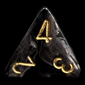 Chessex Lustrous Black D4 Dice - Discontinued