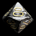 Chessex Lustrous Black Percentile Dice - Discontinued