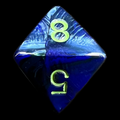 Chessex Lustrous Dark Blue & Green D8 Dice - Discontinued