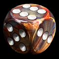 Chessex Lustrous Gold & Silver 16mm D6 Spot Dice