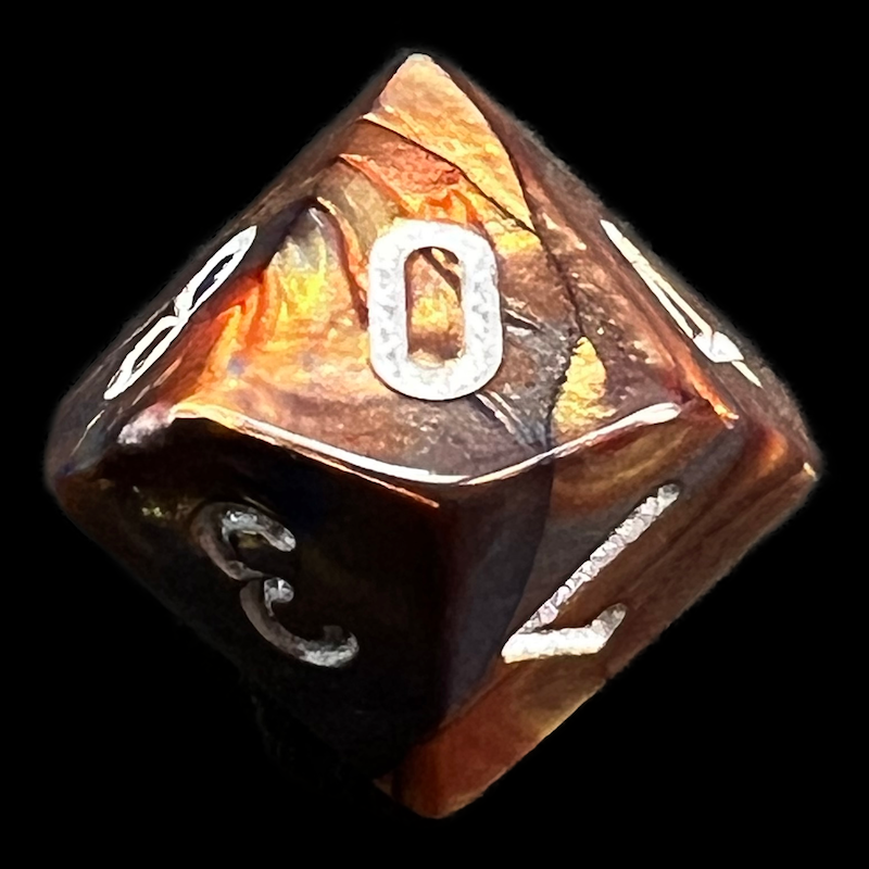 Chessex Lustrous Gold & Silver D10 Dice