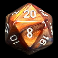 Chessex Lustrous Gold & Silver D20 Dice