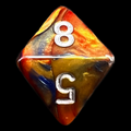 Chessex Lustrous Gold & Silver D8 Dice