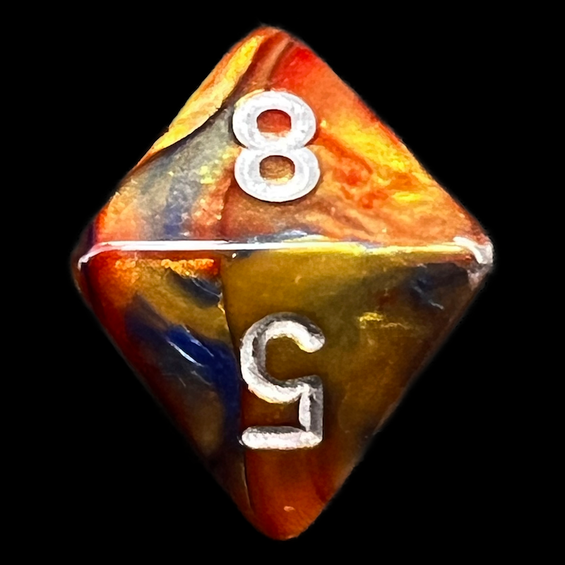 Chessex Lustrous Gold & Silver D8 Dice