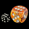 Chessex Lustrous Gold & Silver BIG 30mm D6 Spot Dice
