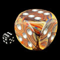 Chessex Lustrous Gold & Silver MASSIVE 50mm D6 Spot Dice