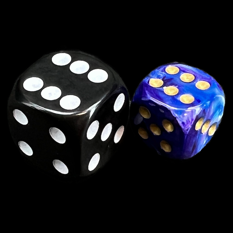 Chessex Lustrous Purple & Gold 36 x D6 Dice Set