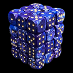 Chessex Lustrous Purple & Gold 36 x D6 Dice Set